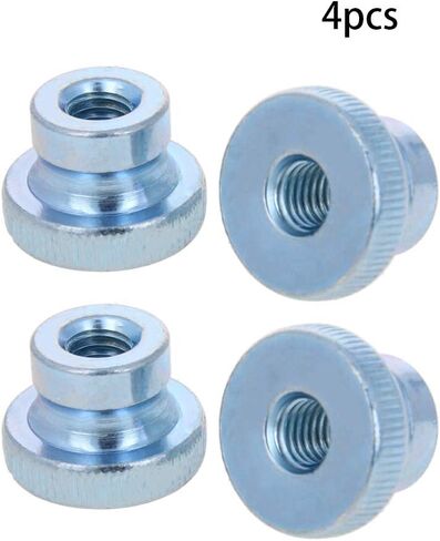 MroMax 8 قطعة صواميل إبهام مخرشة M6x1mm مقابض حديدية مستديرة طلاء زنك أزرق ضبط صواميل مشابك لأجزاء الطابعة ثلاثية الأبعاد صناديق الأدوات in Kuwait