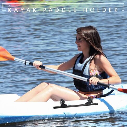 Riakrum Summer Kayak مجداف حامل المسار جبل الملحقات حامل مجذاف الكاياك لمعدات الصيد مجداف سريع الإمساك، أسود (4 قطع) in Saudi Arabia