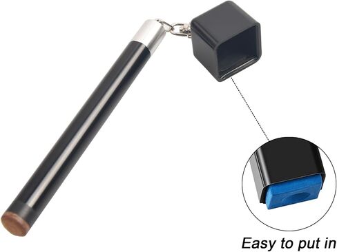 Pool Cue Chalk Holder,2 in 1 Pool Chalk Holder Pocket for Billiards Non-Slip Billiard Cue Tip Tool Pool Table Accessory in Kuwait