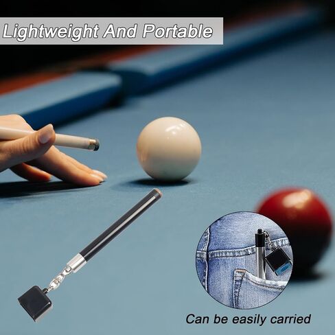 Pool Cue Chalk Holder,2 in 1 Pool Chalk Holder Pocket for Billiards Non-Slip Billiard Cue Tip Tool Pool Table Accessory in Kuwait