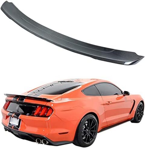 Bestauto Carbon Fiber Rear Spoiler Wing for 2015-2020 Ford Mustang S550 GT GT350 350R Track Pack Style Carbon Fiber Wing in Kuwait