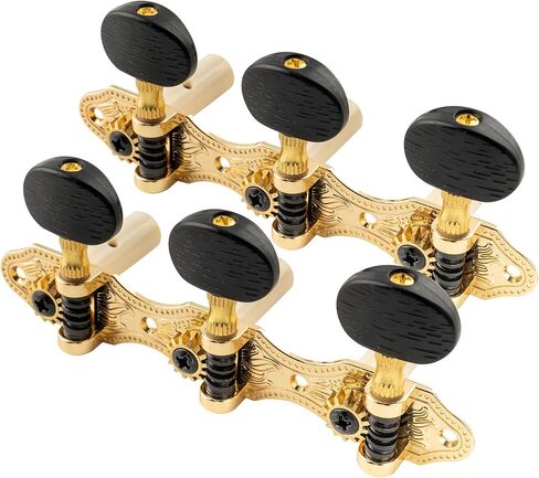 Musiclily Pro 3+3 بيكر ستايل موالف الجيتار الكلاسيكي ضبط أوتاد مفاتيح مجموعة رؤوس آلة الجيتار، النحاس العتيق in Kuwait