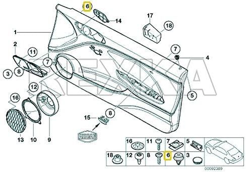 Rexka 30pcs Door Trim Panel Trunk Lid Headliner Retainer Clip Compatible with BMW E46 E90 F30 X5 X3 E60 51-41-8-224-768 51418224768 in Saudi Arabia