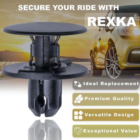 Rexka 10 قطعة مشبك تثبيت بطانة الحاجز الأمامي 91501-TR0-003 لسيارة Honda Acura Accord Civic Clarity Crosstour CR-V Fit Odyssey ILX MDX NSX RDX RLX TLX TSX in Kuwait