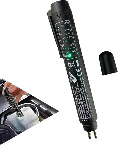 UGSHY 2 PCS Car Brake Fluid Test Pen with 5 LED Indicators, DOT 3 DOT 4 DOT 5.1 Brake Fluid Analyzer Troubleshooter, Universal 12V Vehicle Brake Oil Diagnostic Test Tool for Cars Trucks SUVs (Black) in Saudi Arabia