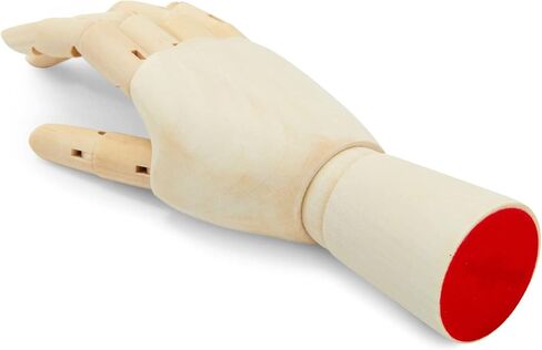 7" Wooden Hand Model and 8" Posable Wooden Mannequin Figure for Drawing, Adjustable Art Supplies (2-Piece) in Saudi Arabia