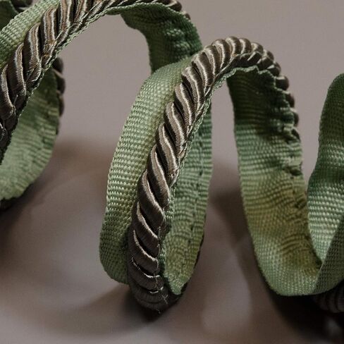 Emmerson 1/4" Twisted Lip Cord Trim, Versatile Trim for DIY Crafts, Picture Frames, Home Decor, and Fashion Items, 5-Yard Cut, Black in Saudi Arabia