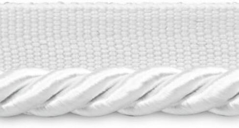 Emmerson 1/4" Twisted Lip Cord Trim, Versatile Trim for DIY Crafts, Picture Frames, Home Decor, and Fashion Items, 5-Yard Cut, Black in Saudi Arabia