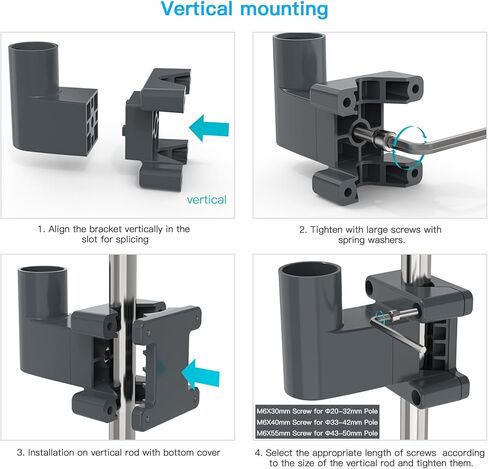 Starlink RV Ladder Mount, EDUP LOVE Starlink Roof Rack Mount, Starlink Pole Mount, Starlink Internet Kit Satellite with Pipe Adapter for RV, Load-Bearing 200lbs, Installation Range 0.8-1.97" in Saudi Arabia