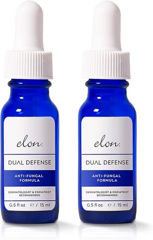 تركيبة Elon Dual Defense الفطرية (عبوتان) — 25% حمض Undecylenic — منتجات العناية بأظافر اليدين والقدمين — منتجات Elon Nail – علاج أظافر القدم in Kuwait