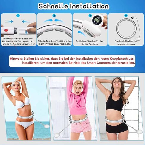 Smart Hula Fitness Hoop Adults & Beginners, 16 Adjustable Hoola Hoop Tires for Weight in Saudi Arabia