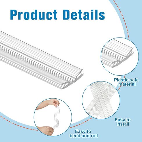 10 Pcs 90 Inch Track for Flexible Plastic Sign Letters Clear Plastic Letter Board Track for Marquee Letters Fit for 5 Inch 7 Inch and 9 Inch Flexible Panels in Saudi Arabia