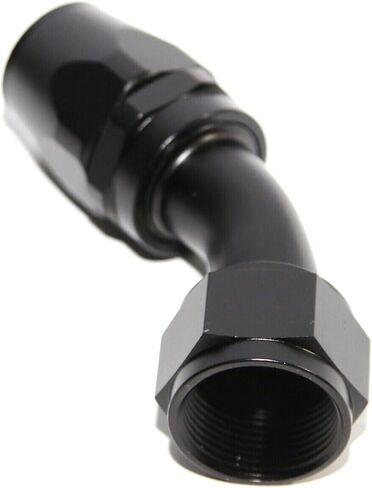 أسود -16AN AN16 محول نهاية خرطوم من الألومنيوم المؤكسد أنثى إلى دوار للزيت/الوقود/الماء/السوائل/خط الهواء/المقاييس/أنبوب خرطوم (90 درجة) in Kuwait