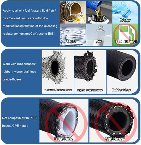 أسود -16AN AN16 محول نهاية خرطوم من الألومنيوم المؤكسد أنثى إلى دوار للزيت/الوقود/الماء/السوائل/خط الهواء/المقاييس/أنبوب خرطوم (90 درجة) in Kuwait