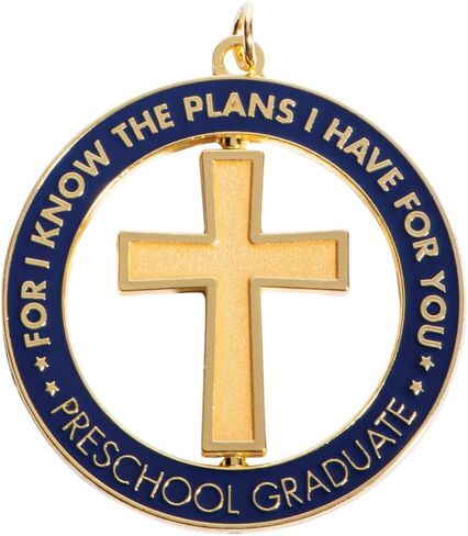 Pre-K Graduate Star Craze Medallion with Blue Neck Ribbon, Grad Accessories, For Kindergarten Graduation And Preschool Graduation in Saudi Arabia