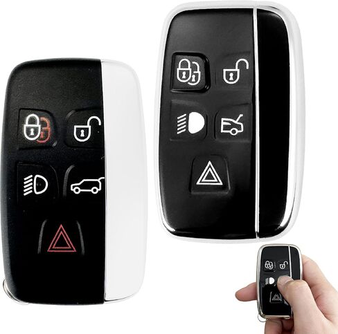 مجموعة غطاء غطاء Key Fob مناسبة لسيارة Land Rover Range Rover - حافظة بديلة عن بعد للدخول بدون مفتاح تناسب Evouge Discovery Sport Velar LR2 LR4 Jaguar XF XJ XJL XE Key Fob (حزمة من 2) in Kuwait
