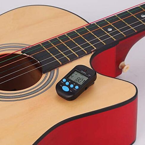 بندول رقمي صغير أسود، متعدد الوظائف، محمول، قابل للتعديل، مشبك، مع مكبر صوت، إيقاع الإيقاع، مع بطارية للبيانو، الجيتار، الساكسفون، الفلوت، الكمان، الطبل، المسرع in Kuwait