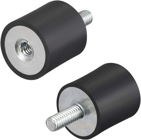 uxcell M4 Male Female Rubber Mounts, Shock Absorber, for Motor Generator Compressor Garage Reverse Osmosis Pump Impact Air Generator Car Bobbins, D10mmxH15mm 4pcs in Saudi Arabia