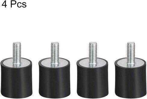 uxcell M4 Male Female Rubber Mounts, Shock Absorber, for Motor Generator Compressor Garage Reverse Osmosis Pump Impact Air Generator Car Bobbins, D10mmxH15mm 4pcs in Saudi Arabia