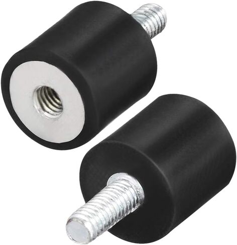 uxcell M4 Male Female Rubber Mounts, Shock Absorber, for Motor Generator Compressor Garage Reverse Osmosis Pump Impact Air Generator Car Bobbins, D10mmxH15mm 4pcs in Saudi Arabia