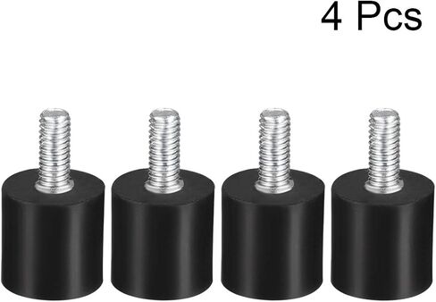 uxcell M4 Male Female Rubber Mounts, Shock Absorber, for Motor Generator Compressor Garage Reverse Osmosis Pump Impact Air Generator Car Bobbins, D10mmxH15mm 4pcs in Saudi Arabia