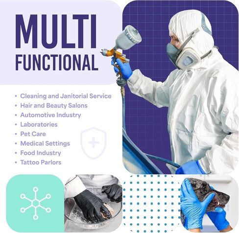 Medtecs Nitrile Gloves Disposable Latex-Free with Chemo-Rated Protection & Breathable Design - 4 Mil Thickness, Ambidextrous, Powder-Free and Over 500% Elongation - Blue S (3.15" x 9.6") - 1000PC in Saudi Arabia