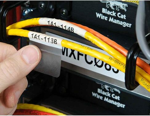 Brady PTL-64-427 TLS 2200 وTLS PC Link 3.375 ارتفاع، 1 عرض، B-427 فينيل ذاتي التصفيح، ملصق ألوان أبيض/شفاف (100 لكل لفة) in Saudi Arabia
