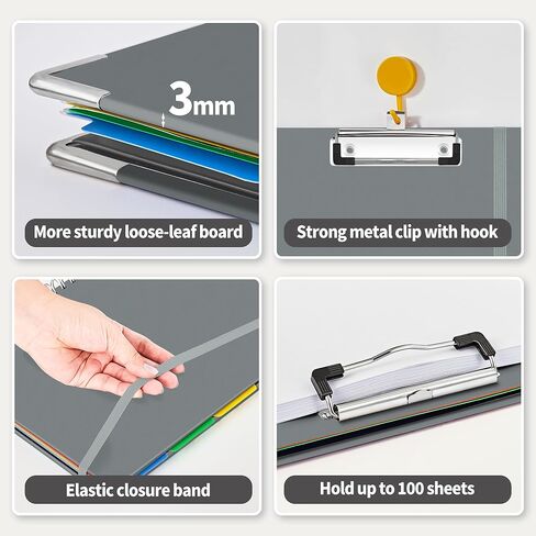 حافظة حافظة JARLINK مع مفكرة قابلة لإعادة الملء لحجم الحروف (11 بوصة × 8.5 بوصة)، فواصل ملونة 5 علامات تبويب مع تخزين 10 جيوب، حافظة متعددة الاستخدامات لمخطط مكتب المدرسة، رخام أزرق in Kuwait