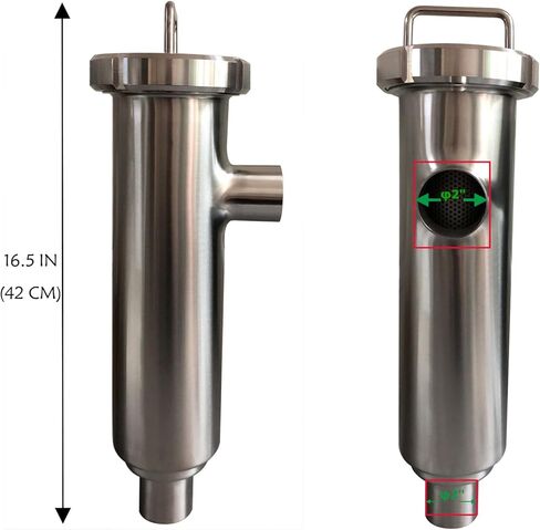 2 ''NPT الثقيلة مبيت مرشح التدفق العالي مرشح صحي L-نوع 100 مصفاة شبكة الفولاذ المقاوم للصدأ 304 مبيت مرشح التدفق العالي in Kuwait