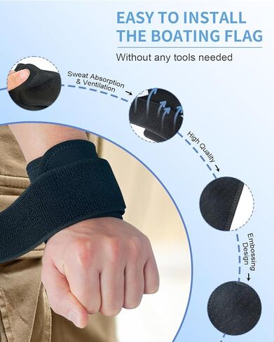 علم القارب الأمريكي، حامل علم القارب البرتقالي 48 بوصة علم التزلج على الماء قابل للتعديل سارية علم القارب لقضبان مستديرة ومربعة عائمة مقاس 0.59-2 بوصة، علم الكاياك مع علم بديل للسباحين ومتصفحي الأمواج in Kuwait