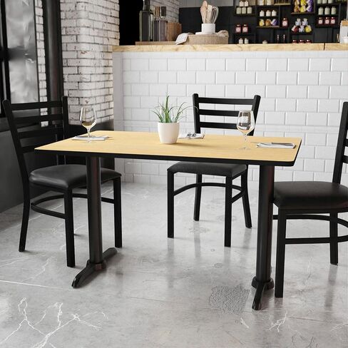 Flash Furniture سطح طاولة مستطيل الشكل مقاس 30 بوصة × 48 بوصة مع قواعد ارتفاع الطاولة مقاس 5 بوصة × 22 بوصة in Saudi Arabia