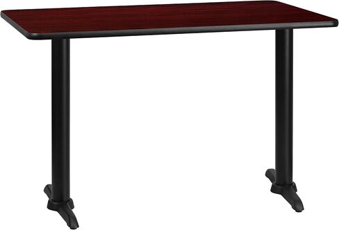 Flash Furniture سطح طاولة مستطيل الشكل مقاس 30 بوصة × 48 بوصة مع قواعد ارتفاع الطاولة مقاس 5 بوصة × 22 بوصة in Saudi Arabia