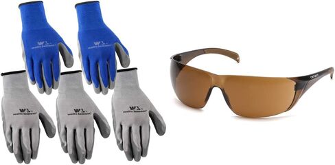 5-Pair Pack Wells Lamont Nitrile Work Gloves | Lightweight, Abrasion Resistant | Large (580LA), Grey in Saudi Arabia