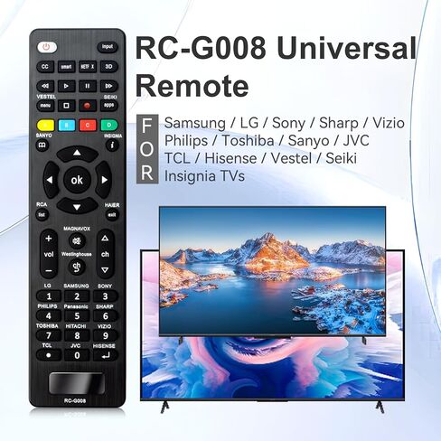 جهاز تحكم عن بعد للتلفزيون العالمي لأجهزة سامسونج، وLG، وسوني، وشارب، وVizio، وPhilips، وToshiba، وSanyo، وJVC، وTCL، وHisense، وVestel، وSeiki، وInsignia All Series TV in Kuwait