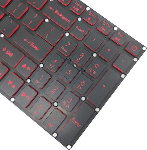 استبدال لوحة المفاتيح الخلفية لشركة أيسر نيترو 5 AN515-31 AN515-41 AN515-42 AN515-51 AN515-52 AN515-53 أسود تخطيط الولايات المتحدة رسالة حمراء in Kuwait