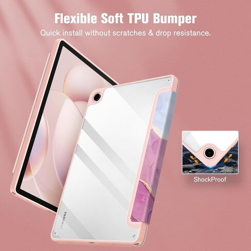 Fintie Clear Case for Samsung Galaxy Tab A11+/A9+ 11'', Lilac Marble in Saudi Arabia