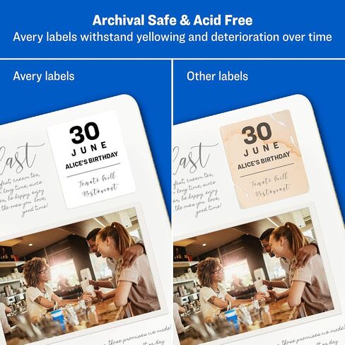 ملصقات تعريف Avery، تقنية التغذية المؤكدة، لاصق دائم، 2 بوصة × 2-5/8 بوصة، 5 عبوات (6572) in Saudi Arabia