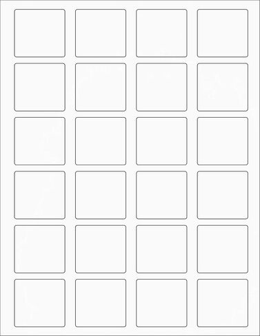 ملصقات طابعة مربعة بيضاء غير لامعة مقاس 1.5 × 1.5 بوصة، 4800 ملصق، ليزر ونفث الحبر، لاصق قوي، متوافق مع قالب Avery 22805 من TYH Supplies in Kuwait