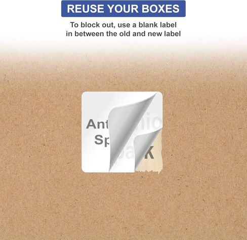 ملصقات طابعة مربعة بيضاء غير لامعة مقاس 1.5 × 1.5 بوصة، 4800 ملصق، ليزر ونفث الحبر، لاصق قوي، متوافق مع قالب Avery 22805 من TYH Supplies in Kuwait