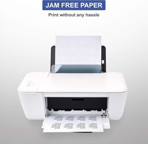 ملصقات طابعة مربعة بيضاء غير لامعة مقاس 1.5 × 1.5 بوصة، 4800 ملصق، ليزر ونفث الحبر، لاصق قوي، متوافق مع قالب Avery 22805 من TYH Supplies in Kuwait