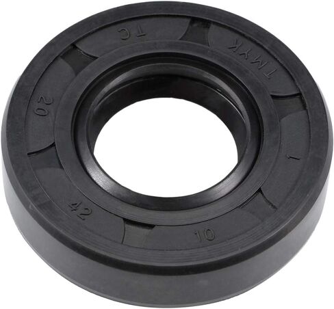 uxcell Oil Seal, TC 20mm x 40mm x 8mm Nitrile Rubber Cover Double Lip with Spring for Bearing Shaft, Black Pack of 1 in Saudi Arabia