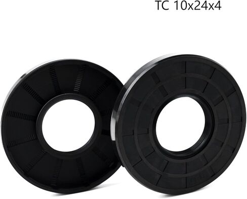 XIKE 2PCS Oil Seal, Lip Seals, TC 14mm x 24mm x 5mm, Nitrile Rubber Double Lip Spring-Loaded Oil Shaft Seal, Designed for Bearing Shaft, Black in Kuwait