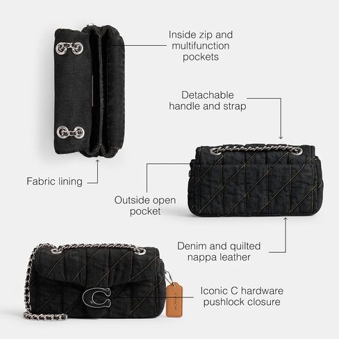 Coach Tabby Shoulder Bag 20, Black in Saudi Arabia