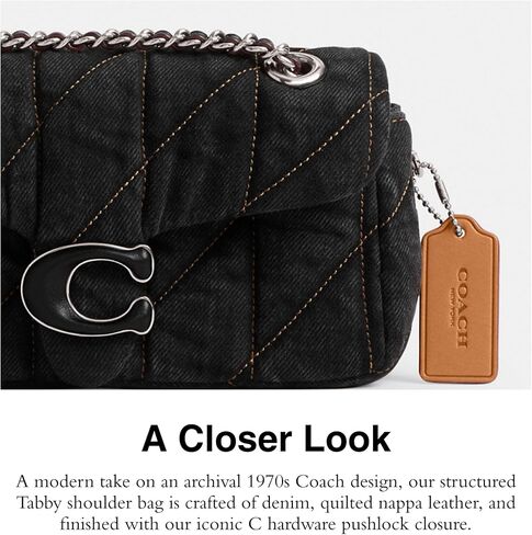 Coach Tabby Shoulder Bag 20, Black in Saudi Arabia