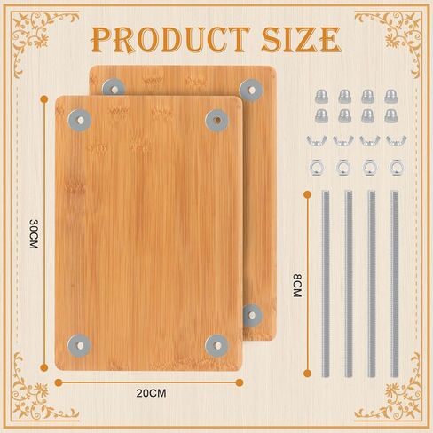 مجموعة أدوات ضغط الزهور الكبيرة، تجليد كتب بالضغط على الكتب، تصميم لوحة ضغط يدوية من الخشب الصلب وقاعدة مضادة للانزلاق لتجليد الكتب يدويًا وضغط الزهور in Kuwait