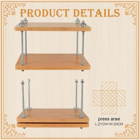 مجموعة أدوات ضغط الزهور الكبيرة، تجليد كتب بالضغط على الكتب، تصميم لوحة ضغط يدوية من الخشب الصلب وقاعدة مضادة للانزلاق لتجليد الكتب يدويًا وضغط الزهور in Kuwait