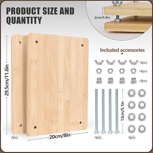 11.6 x 8in Book Press Bookbinding,Bamboo Wood Press for Book Binding,Portable Bookbinding Press for Handmade Bookbinding Tool in Kuwait