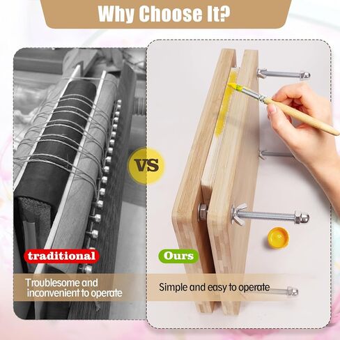 11.6 x 8in Book Press Bookbinding,Bamboo Wood Press for Book Binding,Portable Bookbinding Press for Handmade Bookbinding Tool in Kuwait