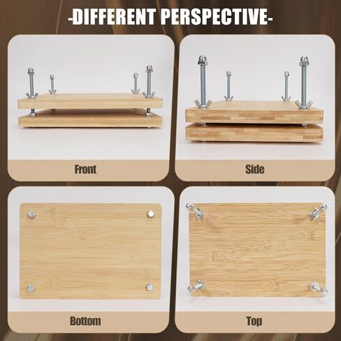 11.6 x 8in Book Press Bookbinding,Bamboo Wood Press for Book Binding,Portable Bookbinding Press for Handmade Bookbinding Tool in Kuwait