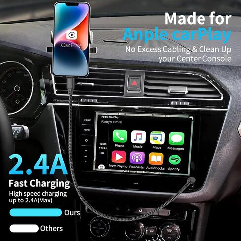 1.5ft USBC to Lightning Cable for iPhone, [MFi Certified] 3Pack Braided Short Type C to Lightning Cable PD Fast Charging 1.5FT USB C iPhone Charger Cord for iPhone 14/13/12/11Pro/X/XR/8/7/6s/Plus/iPad in Kuwait